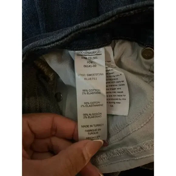 Good American Always Fits Good Classic Blue Jeans Women’s Size 14/32 - Picture 4 of 4